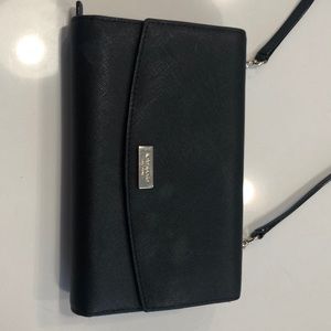 Kate Spade black messenger bag, barely used